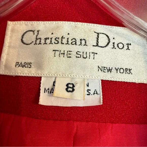 RARE VINTAGE DESIGNER CHRISTIAN DIOR THE SUIT – Made in USA – 1980s - Picture 6 of 16
